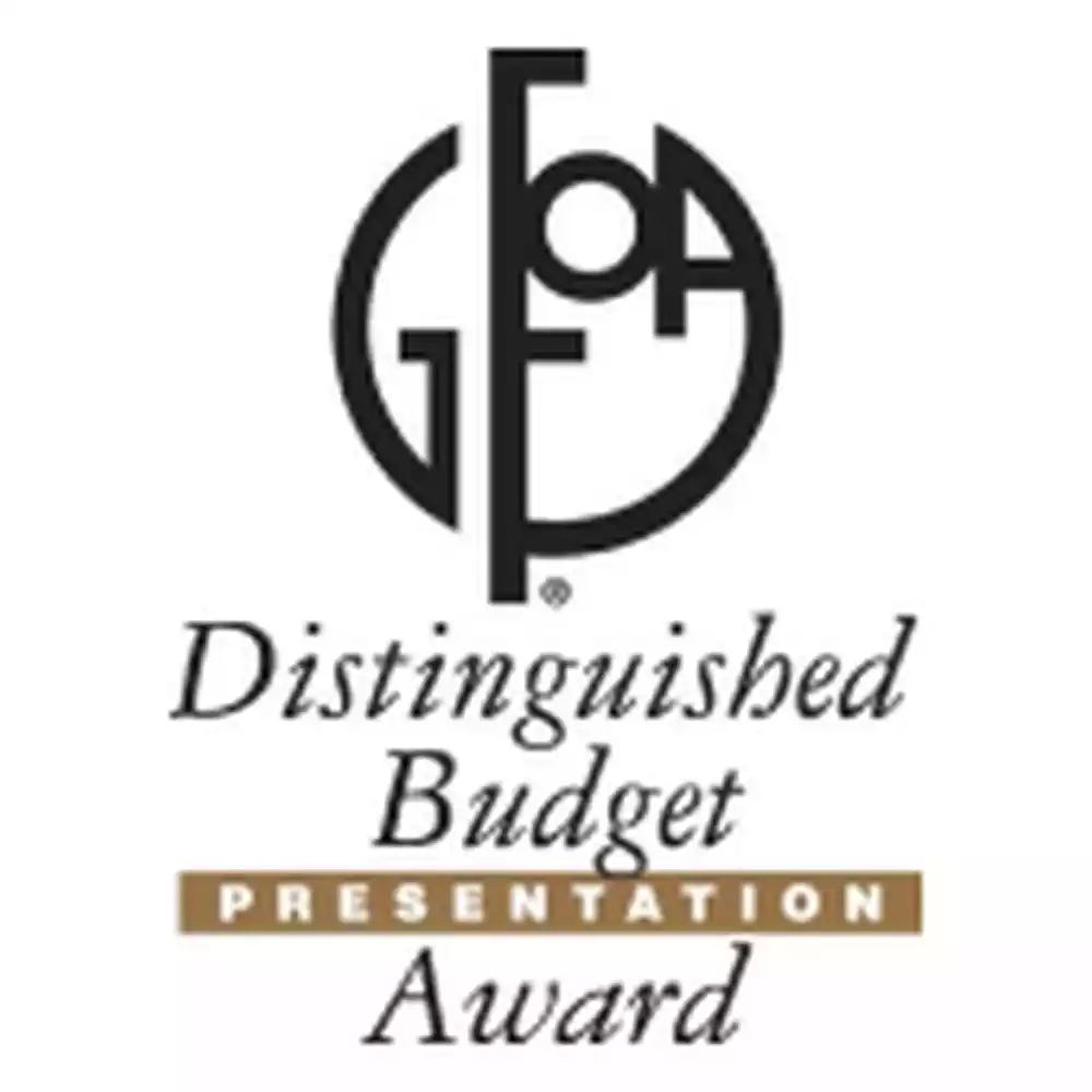 GFOA Distinguished Budget Presentation Award logo.