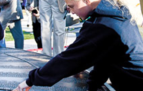 the Park District refurbished the Peace Triumphant Memorial at Scolville Park